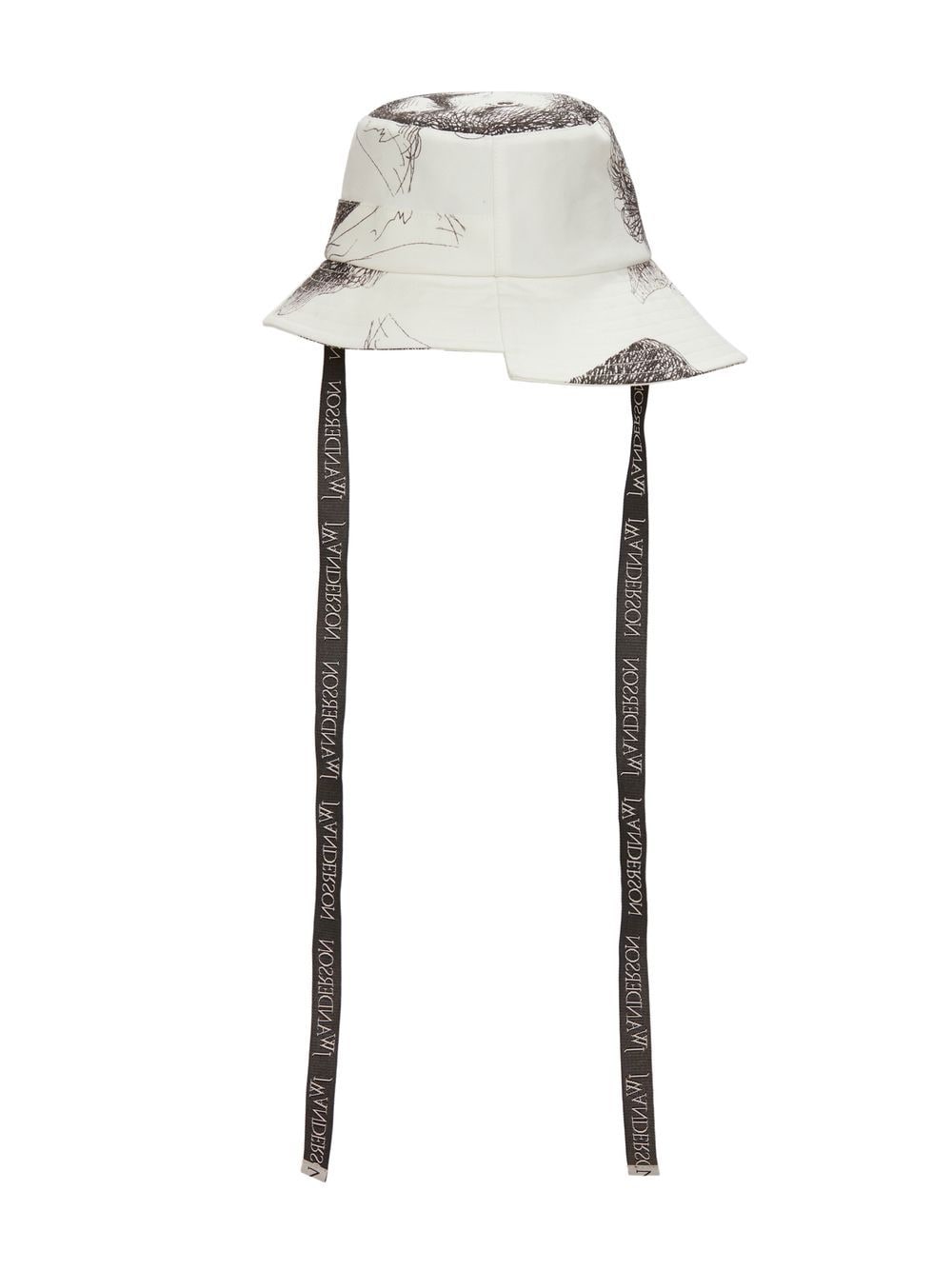 Shop Jw Anderson Rembrandt Asymmetric Bucket Hat In White