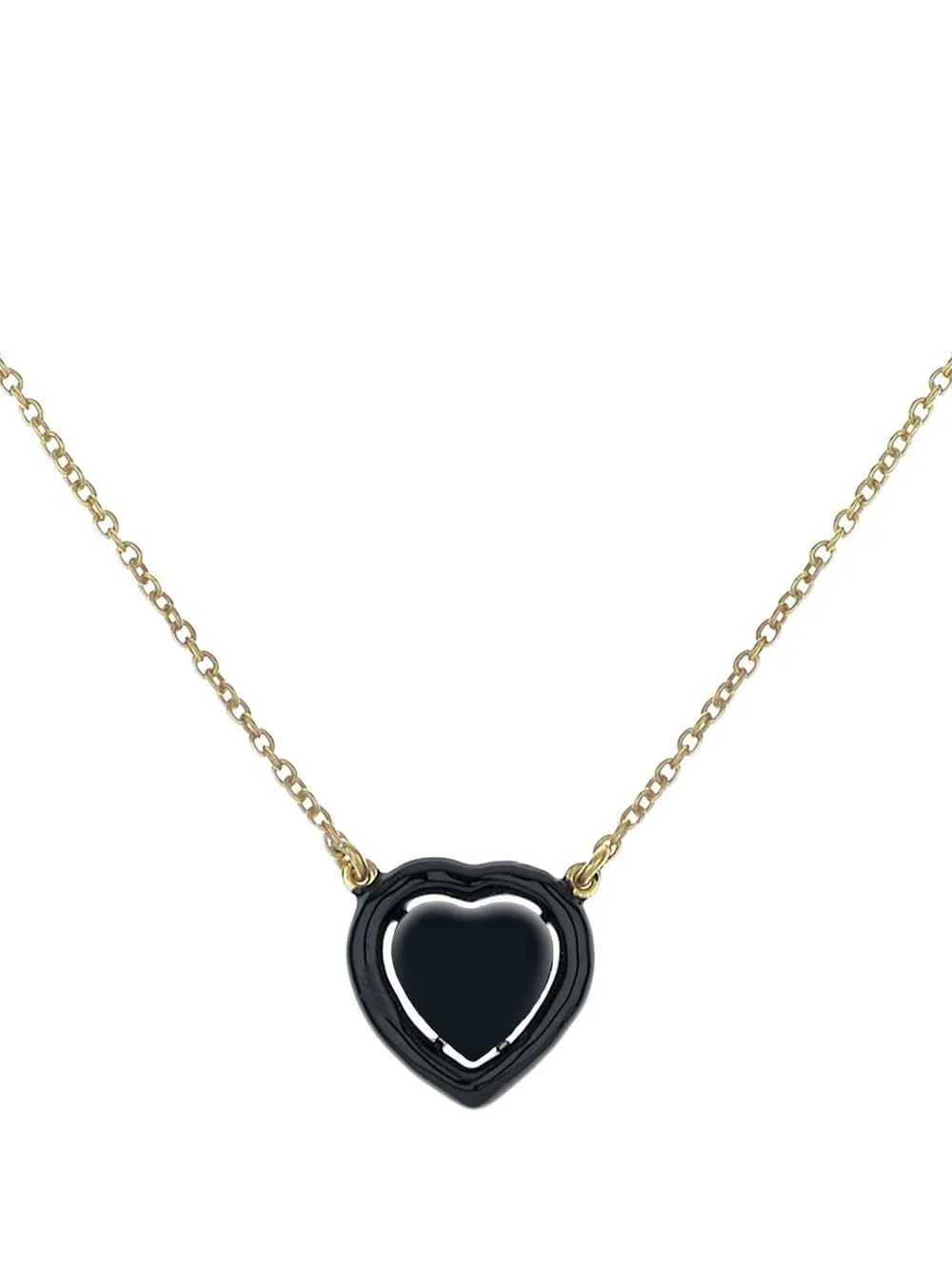 

Cameo & Beyond heart enamel-pendent necklace - Gold