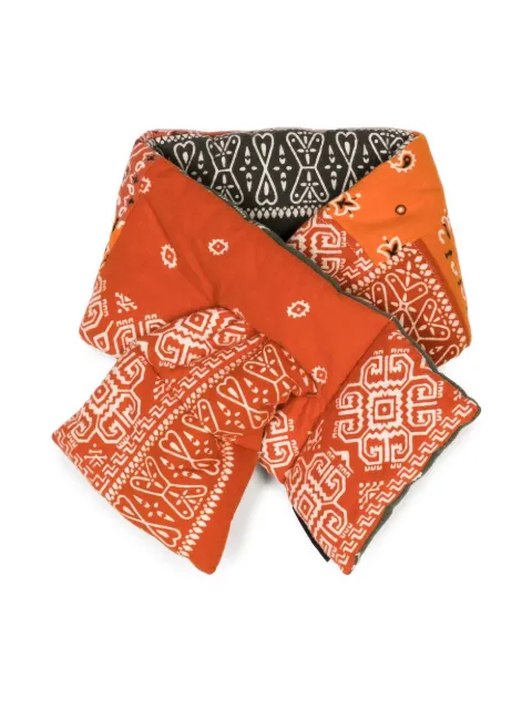 bandana-print reversible scarf