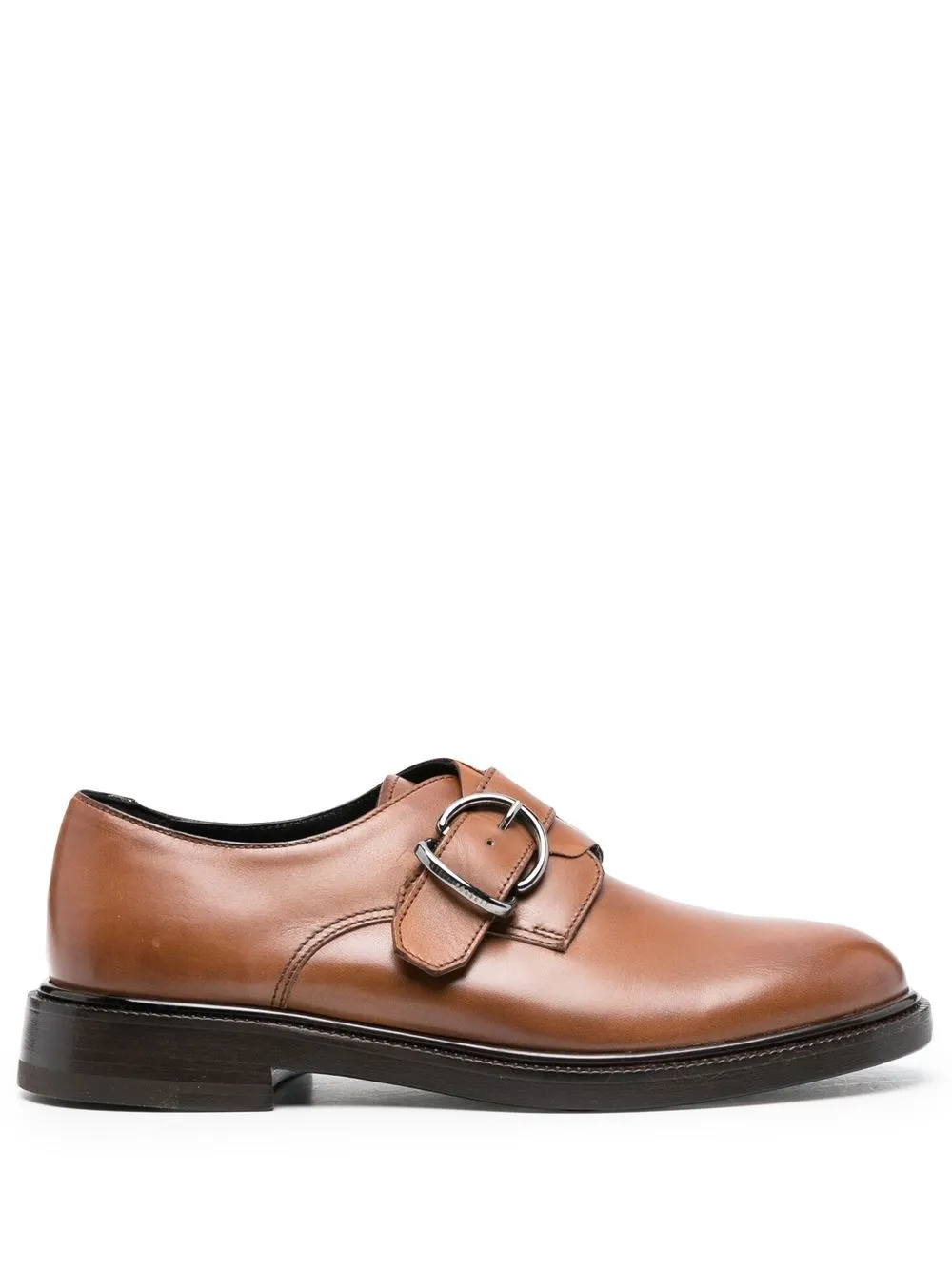 

Fratelli Rossetti front buckle leather loafers - Brown