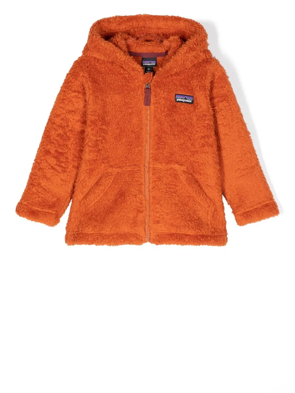 

Patagonia Kids logo-patch fleece jacket - Orange