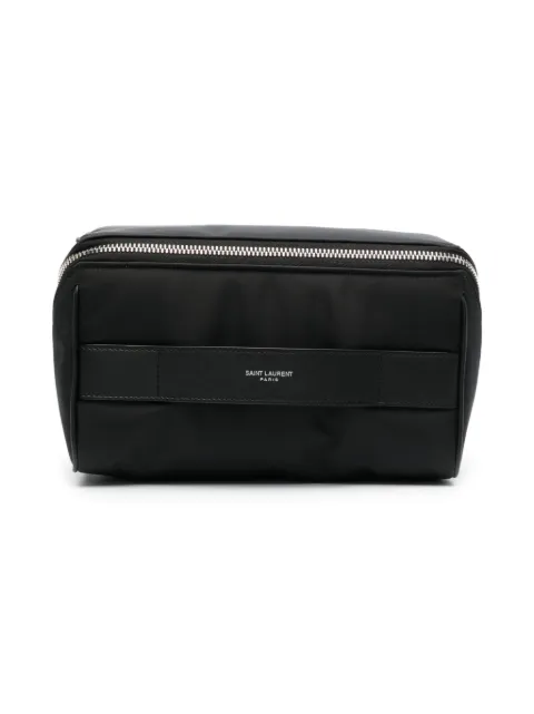 Saint Laurent logo-lettering wash bag
