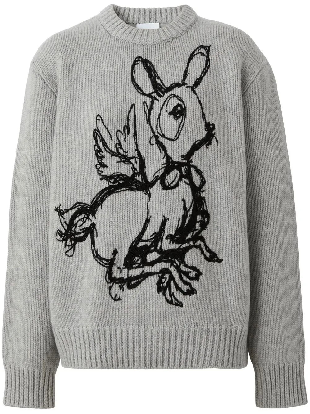 

Burberry Deer Graphic cashmere sweater - Grey