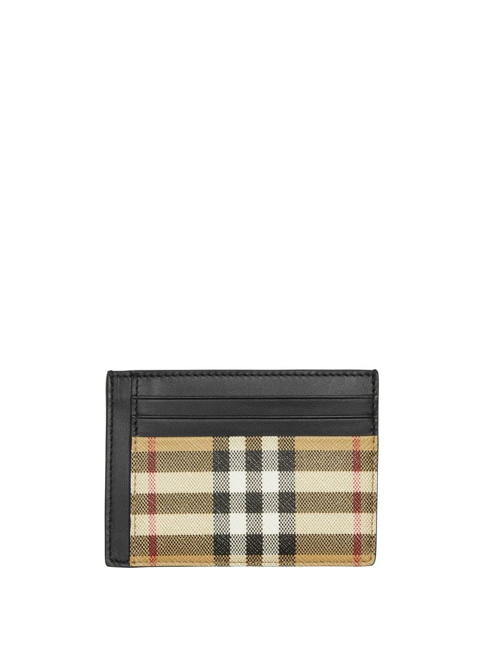 Burberry Vintage Check Money-clip Cardholder In Nude