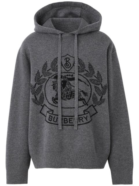 Burberry Equestrian Knight jacquard hoodie