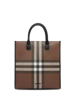 Burberry Exaggerated Check Tote Bag Farfetch