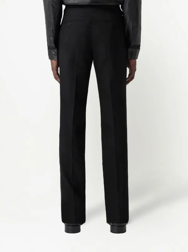 Burberry Equestrian Knight-motif Tailored Trousers | Black