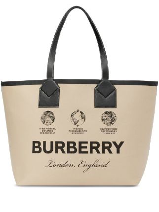 Burberry バーバリー ロゴ ハンドバッグ - Farfetch