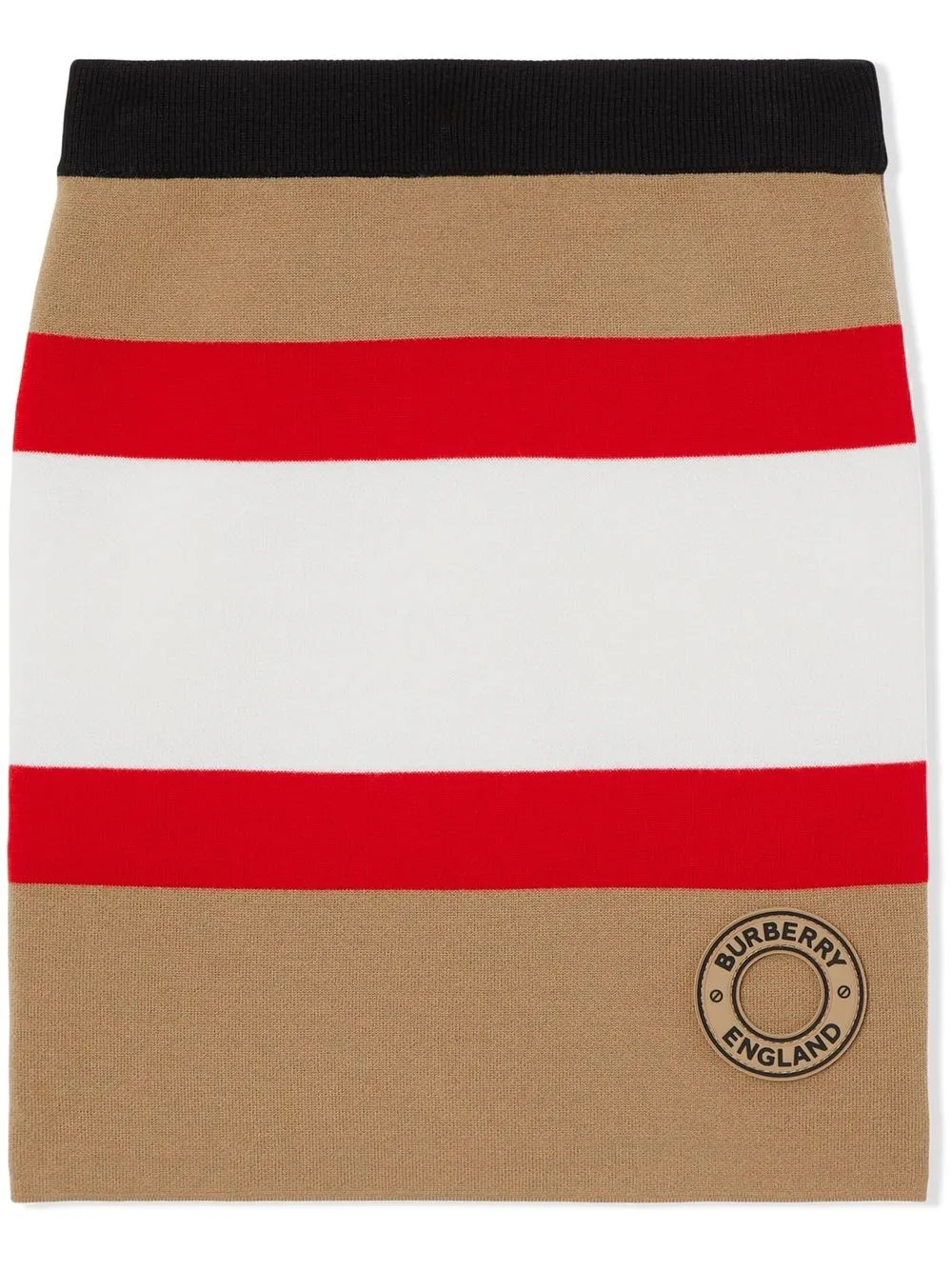

Burberry Kids logo-appliqué wool-blend skirt - Neutrals