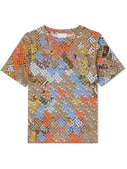 Burberry Kids - monogram map-print stretch jersey T-shirt