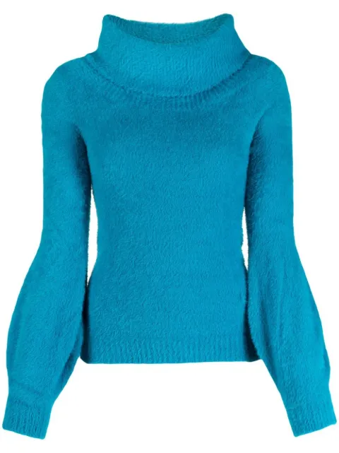 LIU JO roll-neck puff-sleeve jumper