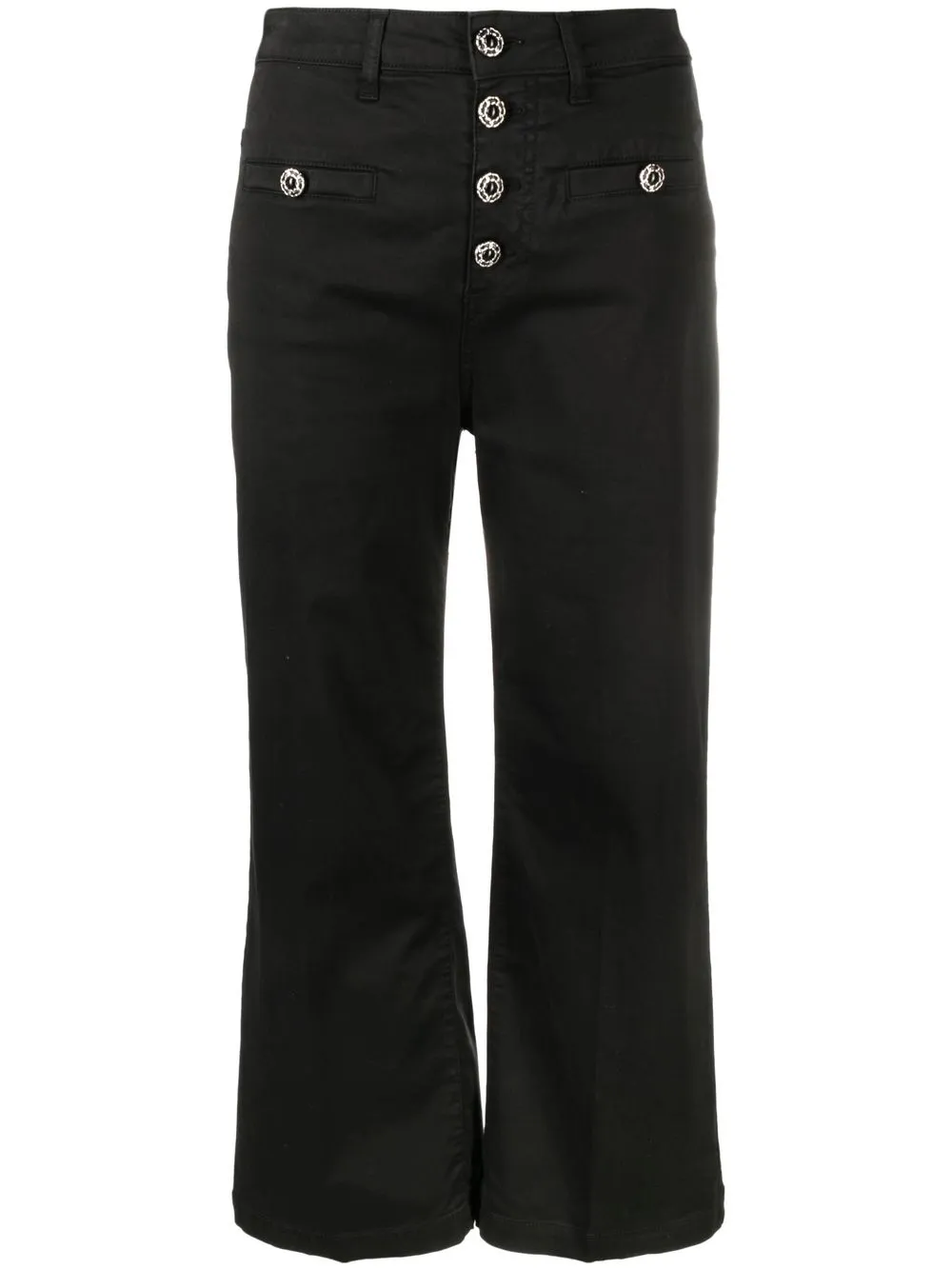 

LIU JO button-up cropped trousers - Black