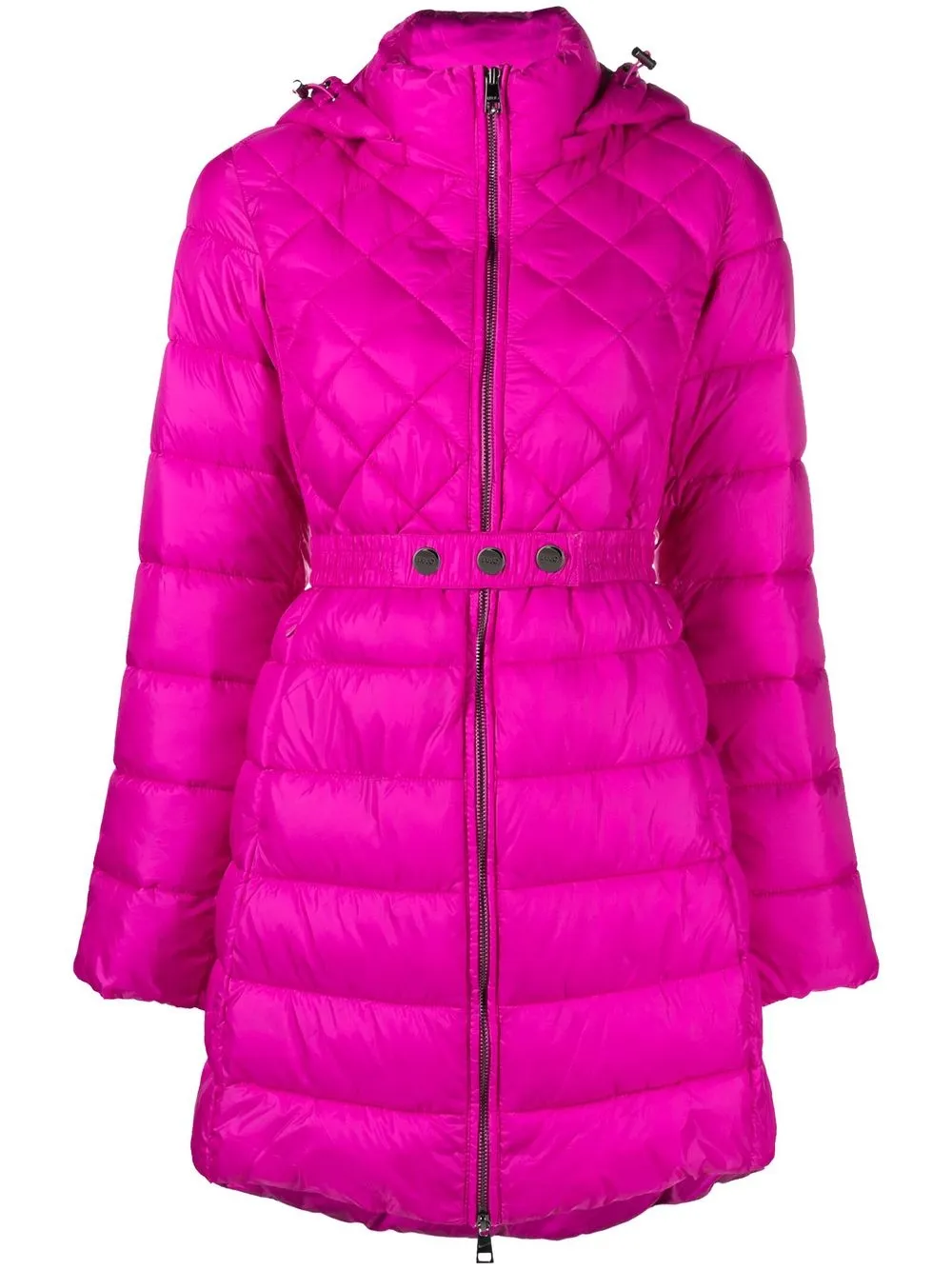 

LIU JO belted quilted paneled jacket - Pink