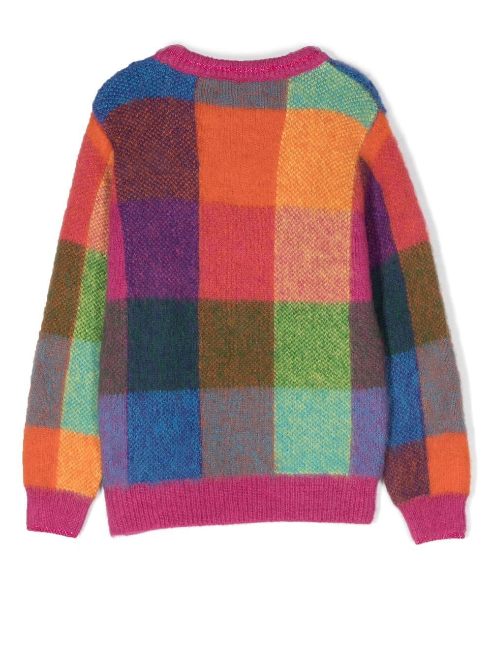 Image 2 of MC2 Saint Barth Kids fine-knit check-pattern jumper