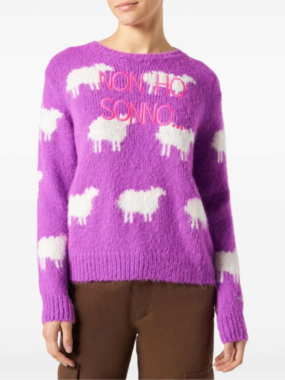 MC2 Saint Barth sheep-pattern jumper - パープル MC2 Saint Barth sheep-pattern jumper - パープル