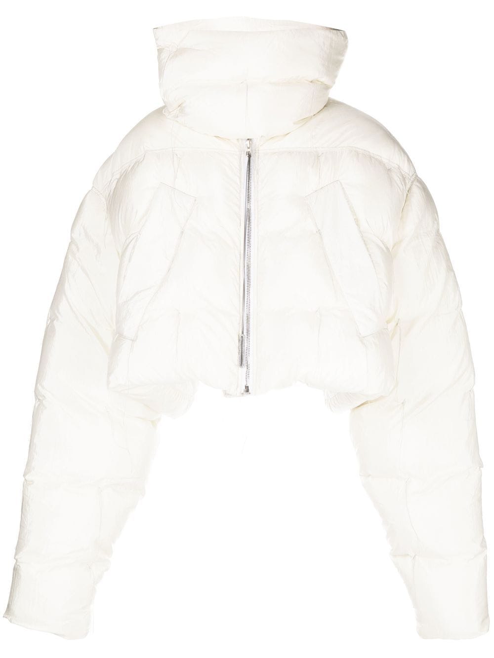 

Nicolas Andreas Taralis cropped padded funnel-neck jacket - White