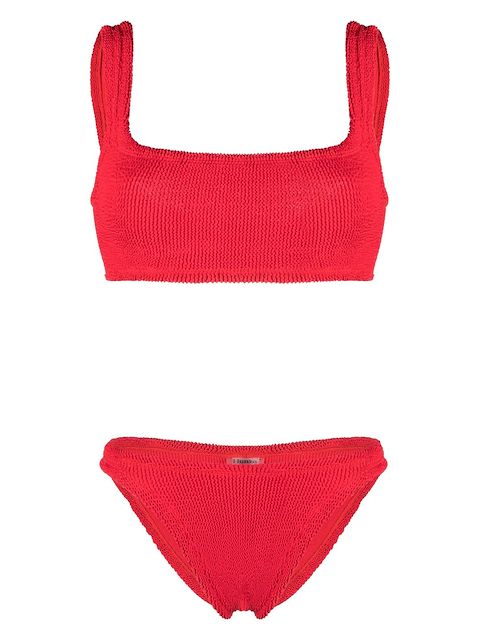 Hunza G Xandra crinkled-effect bikini set