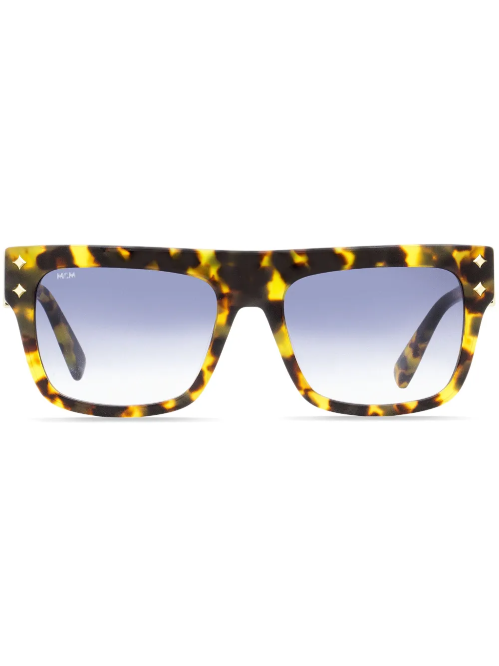 mcm lunettes de soleil 733 à monture rectangulaire - noir