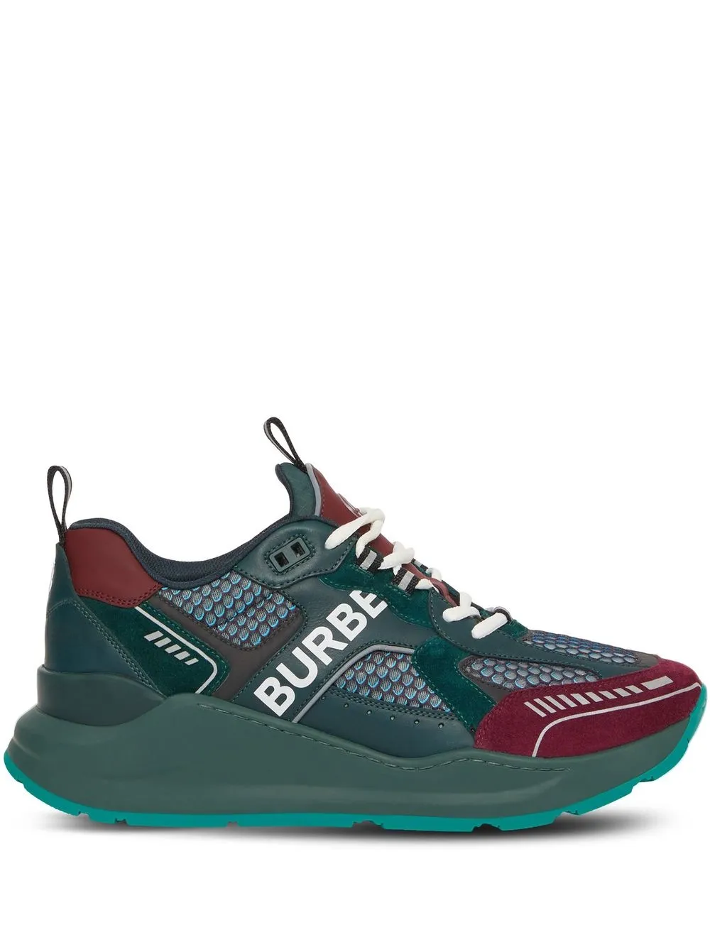 

Burberry mesh-panelling logo tape sneakers - Green