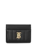 Burberry TB monogram-plaque leather cardholder - Black