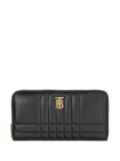 Burberry quilted leather Lola zip-around wallet - Black