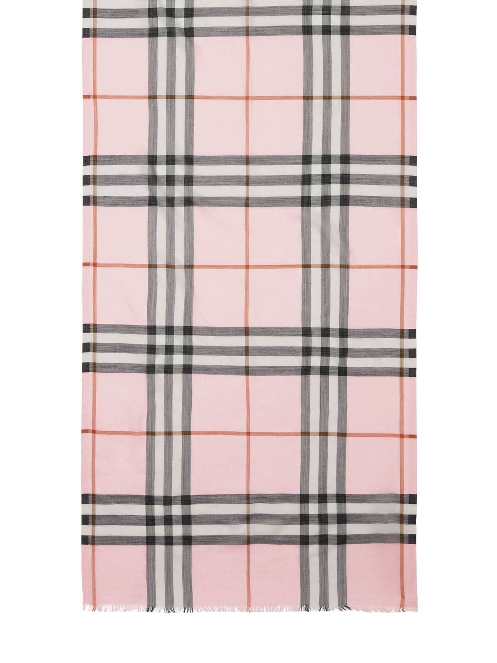Shop Burberry House Check Patterned Scarf In Pink