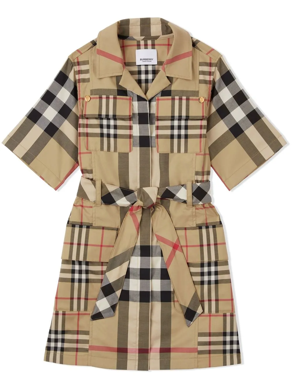 Burberry Kids バーバリー・キッズ タイウエスト チェック ワンピース 