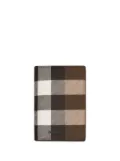 Burberry checked folding card case - Brown