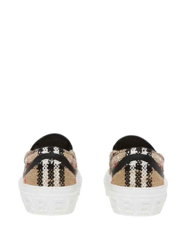 Burberry animal print and vintage hot sale check sneakers