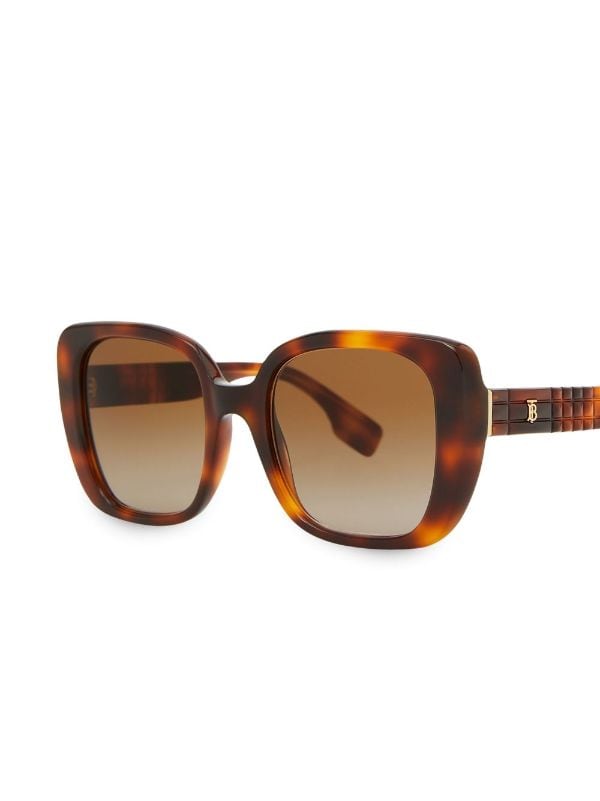 Burberry TB Monogram Acetate Square Sunglasses