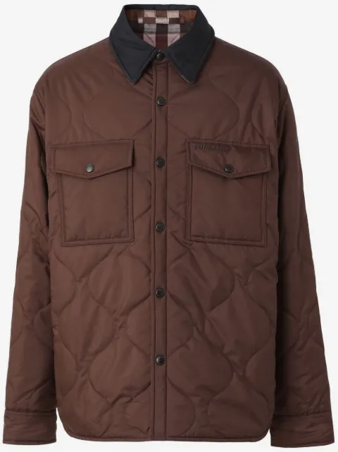Burberry reversible checked quilted overshirt