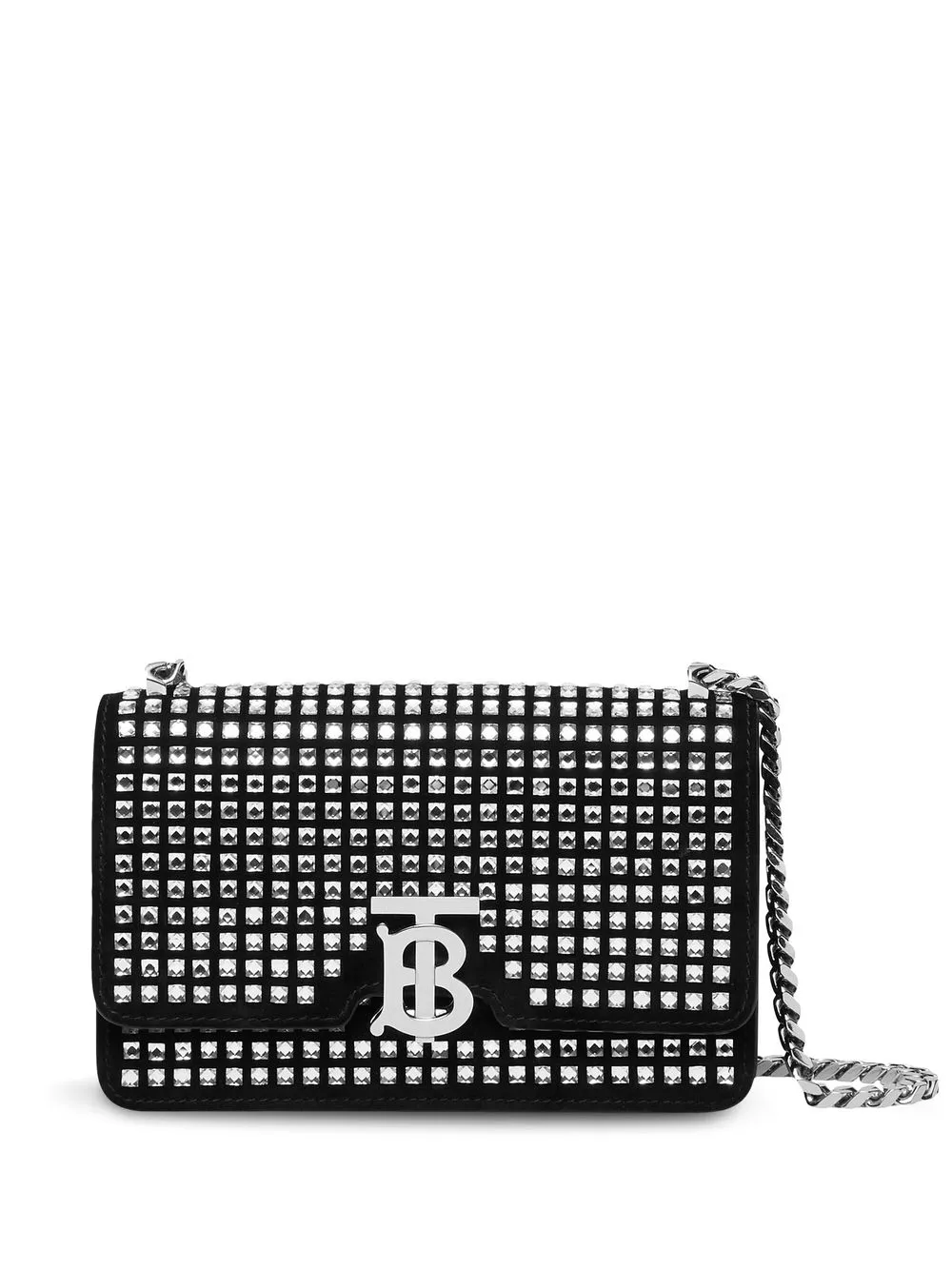 

Burberry crystal-embellished leather bag - Black