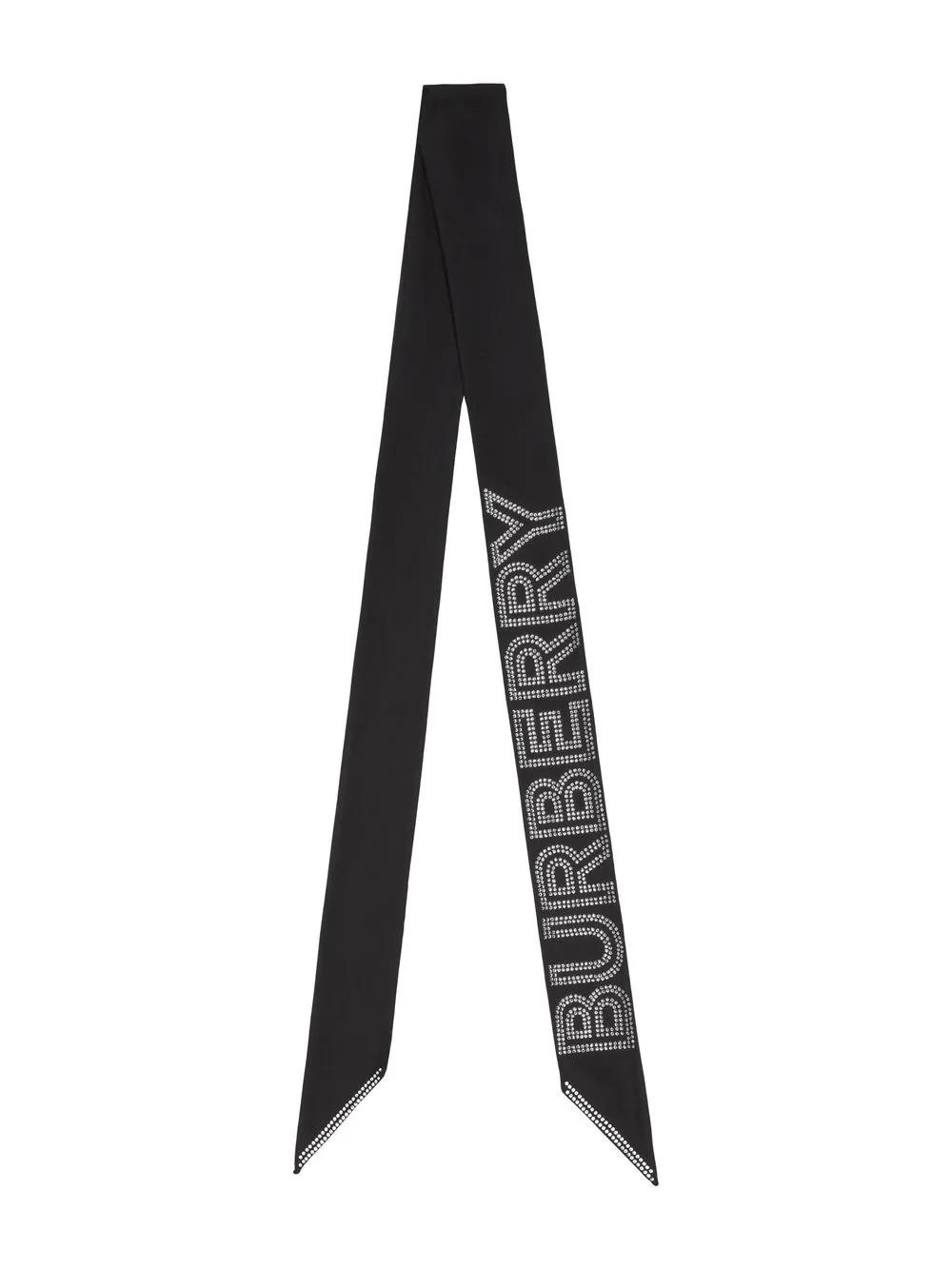 

Burberry skinny crystal-logo scarf - Black