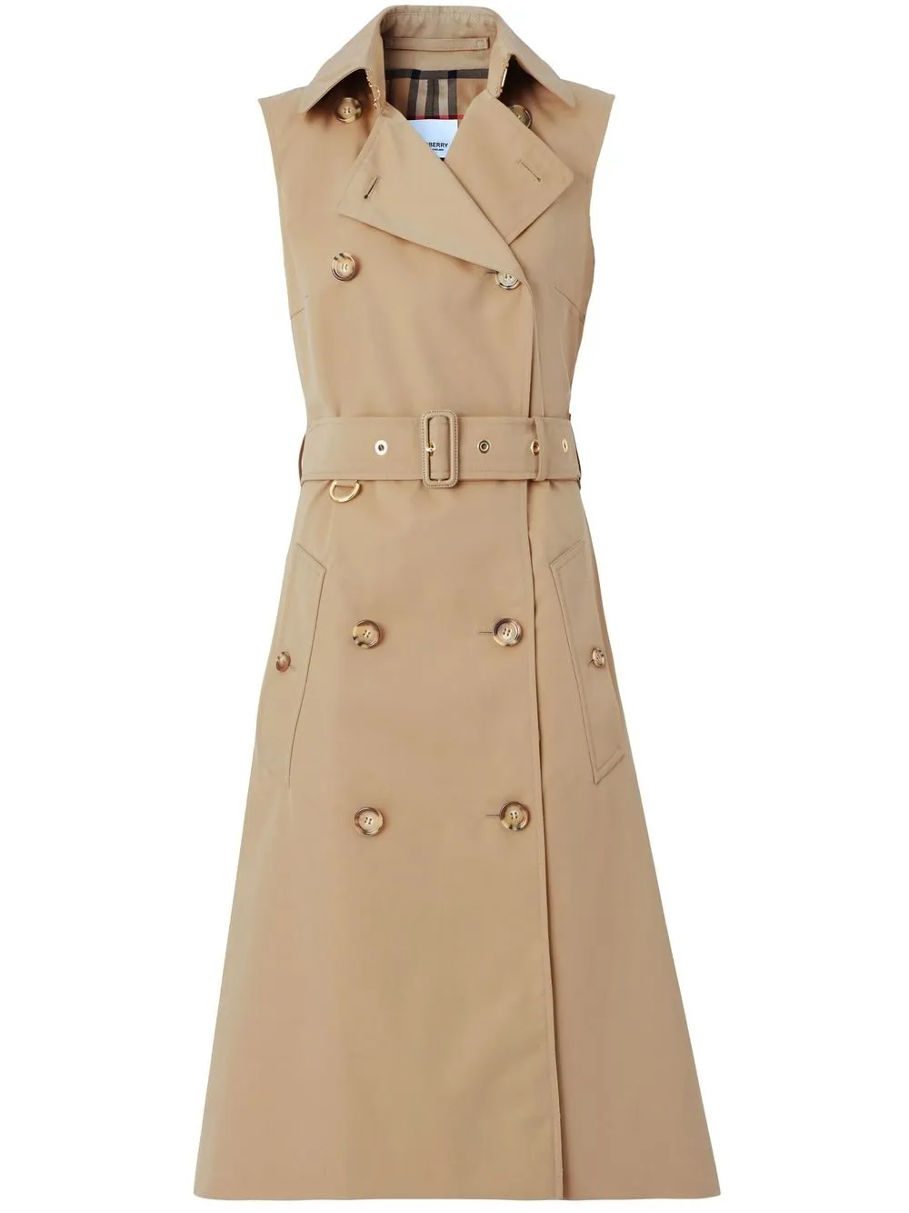 Burberry Sleeveless Cotton Gabardine Trench Dress Farfetch