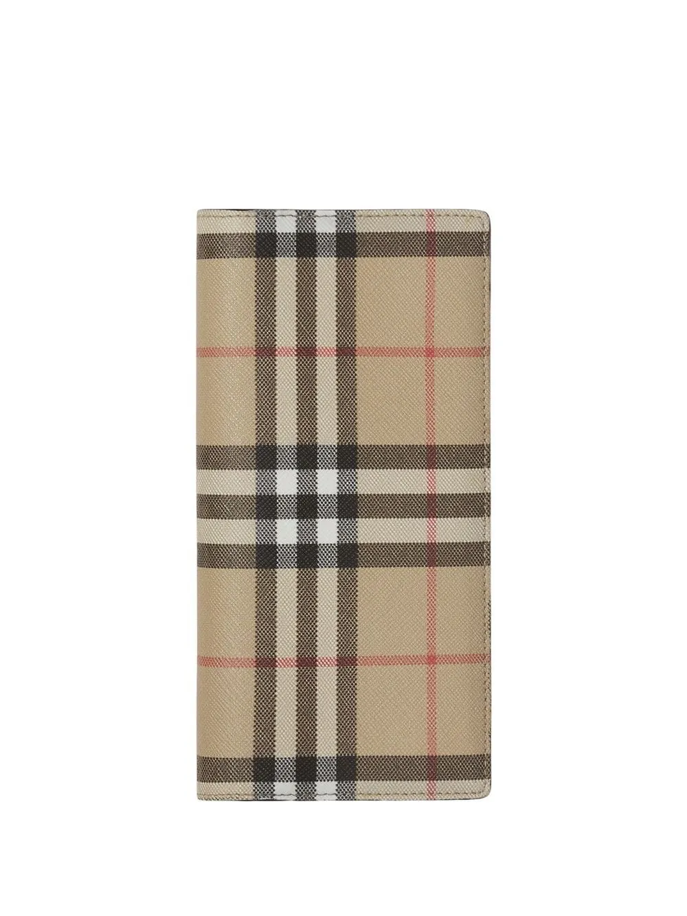 

Burberry leather check-pattern wallet - Neutrals