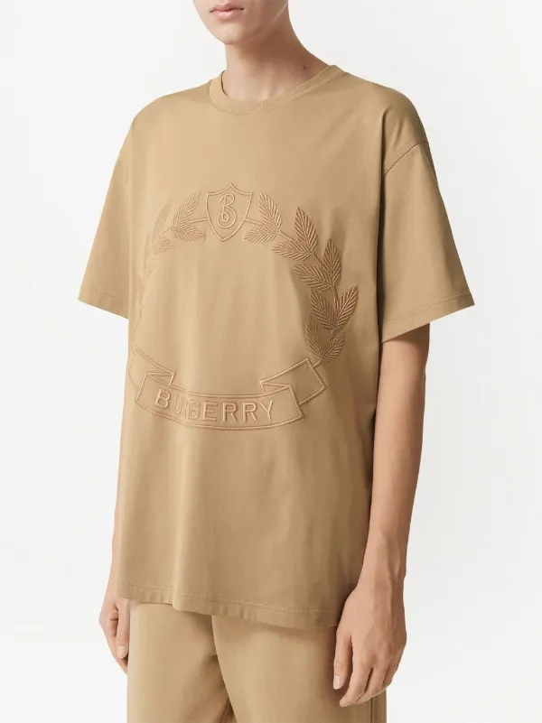 Burberry Embroidered EKD Cotton Oversized T-shirt - Farfetch