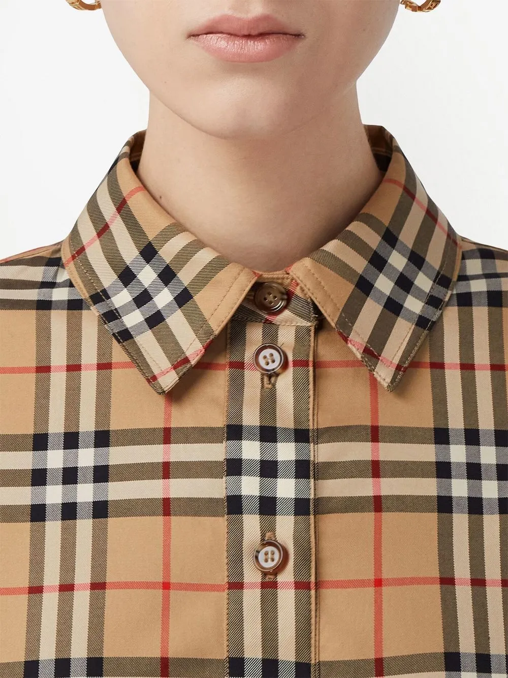 Burberry Vintage Check Cotton tie-waist Shirt Dress - Farfetch