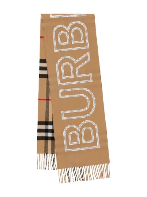 Burberry reversible crystal embellished cashmere scarf