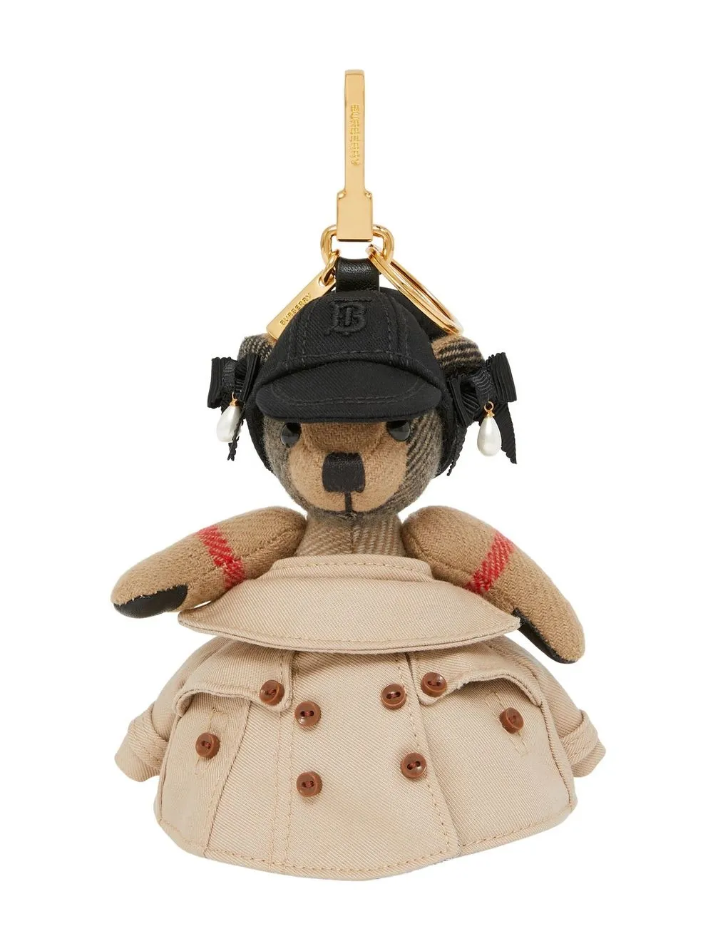 

Burberry Thomas Bear keyring - Neutrals