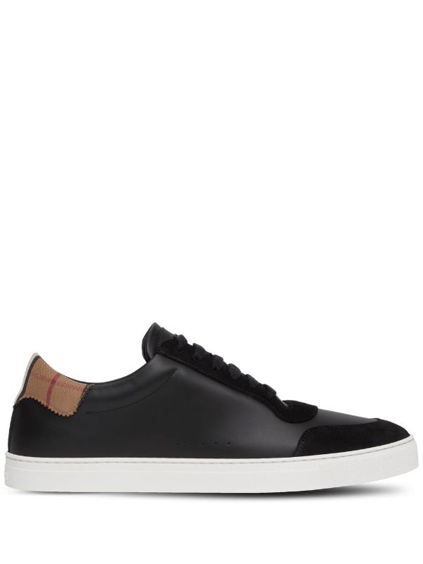 Burberry Vintage Check Panelled Leather Sneakers - Farfetch