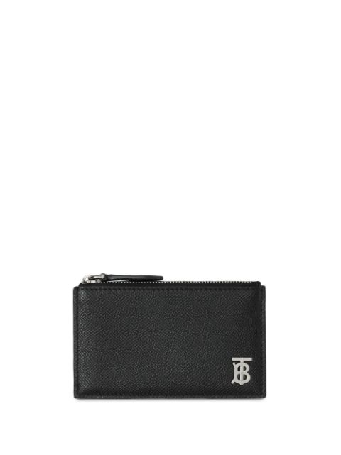 Burberry grainy leather TB zip cardholder Men