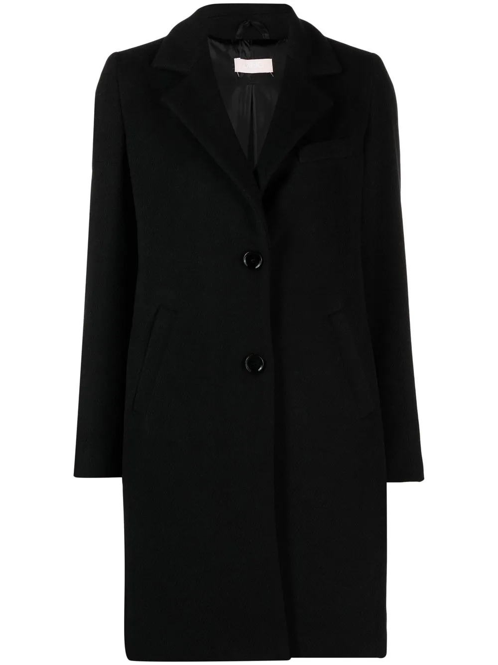 

LIU JO herringbone single-breasted coat - Black