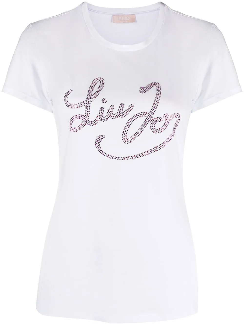 

LIU JO logo embellishment slim T-shirt - White