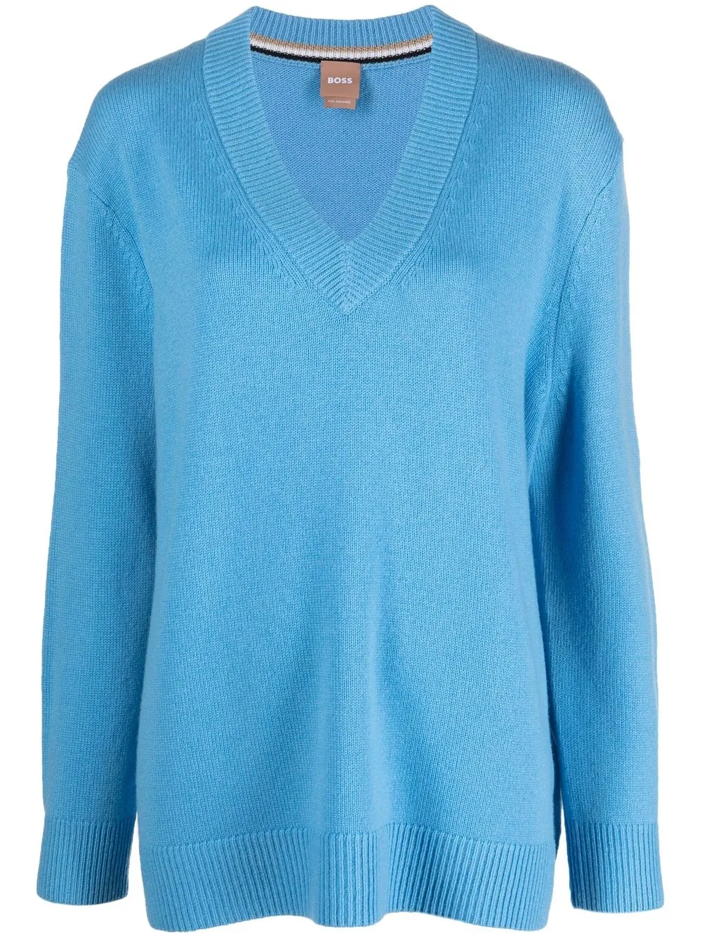 

BOSS cashmere V-neck jumper - Blue