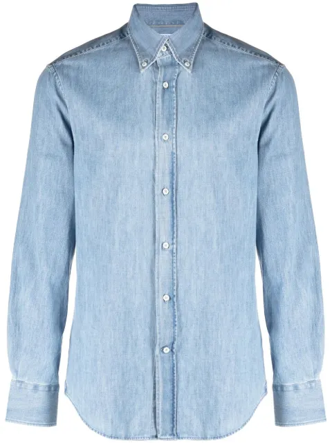 Brunello Cucinelli long-sleeved denim shirt