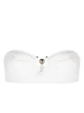 Christopher Esber hardware-detailing bandeau bikini top - White