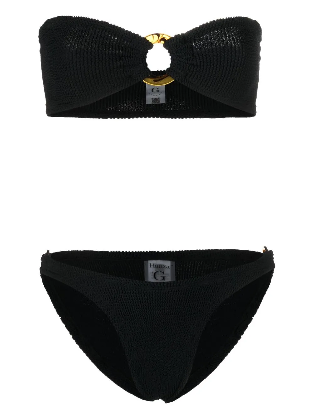 

Hunza G Gloria ring-detail bikini set - Black