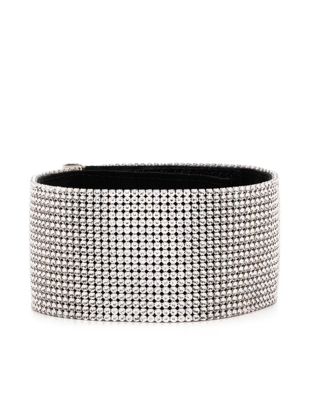 Dolce & Gabbana Wide Crystal Choker In Silver