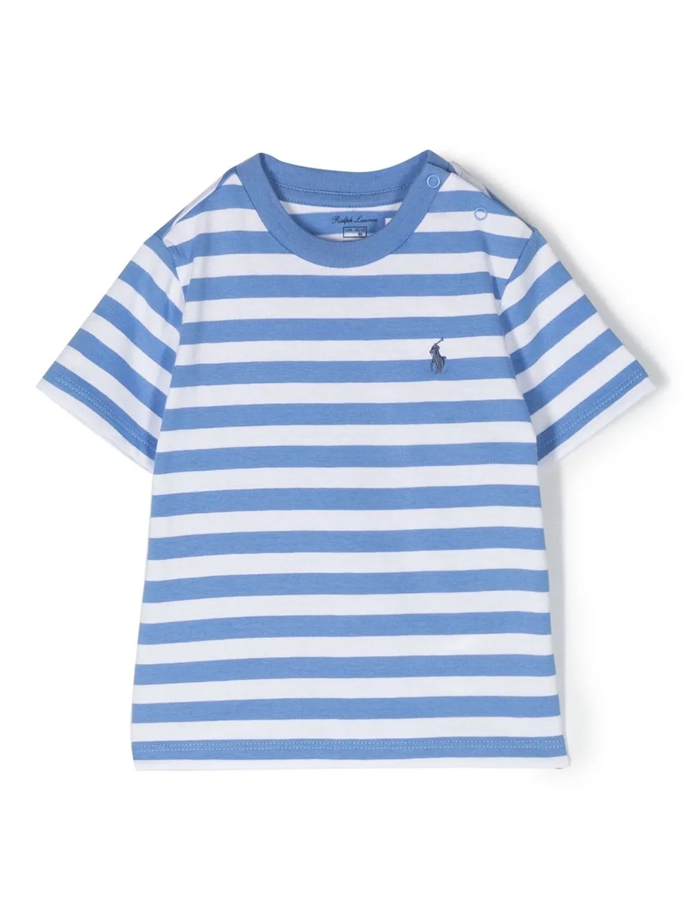 

Ralph Lauren Kids logo-striped cotton t-shirt - Blue