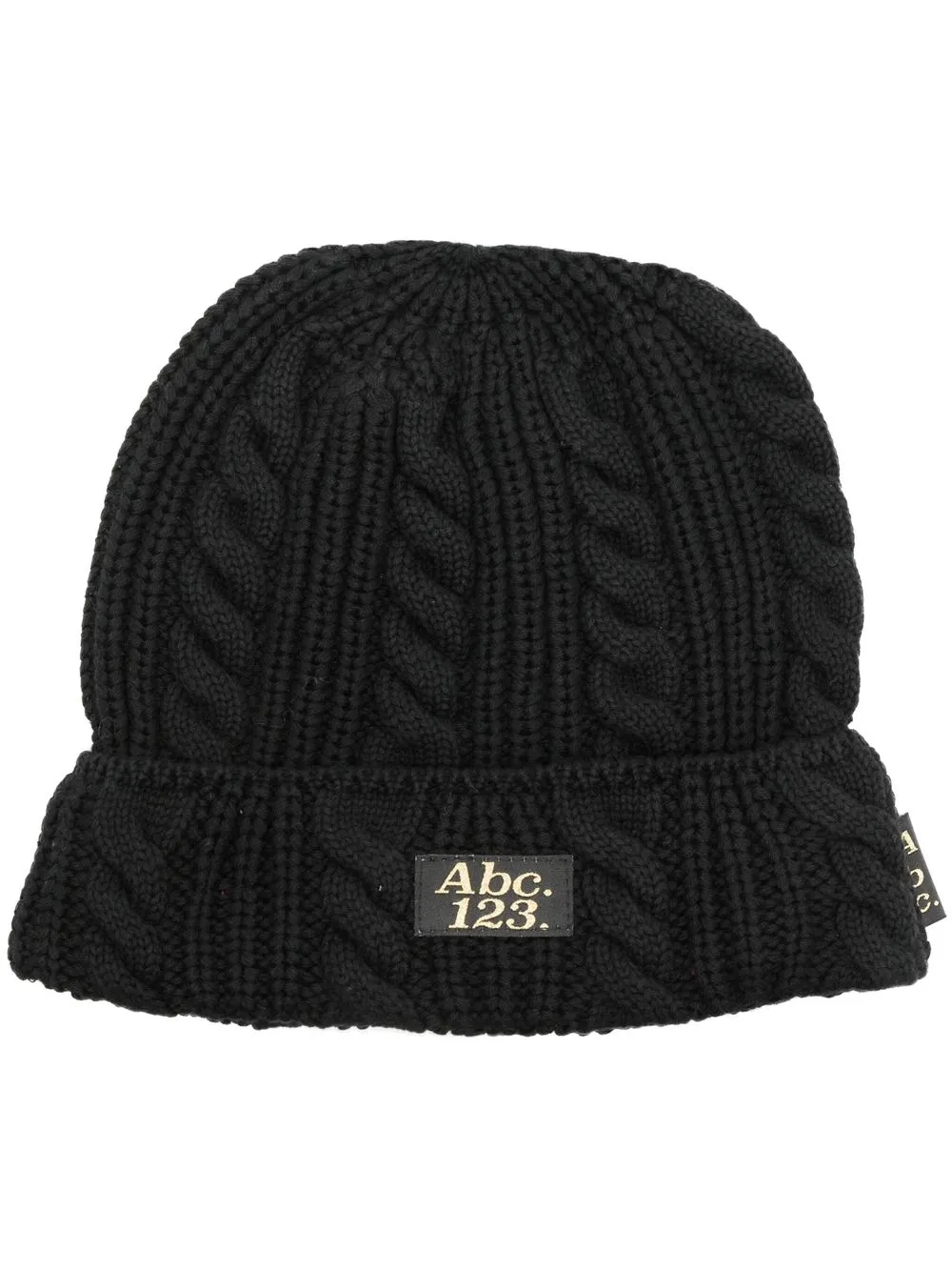 Advisory Board Crystals logo-patch chunky-knit beanie